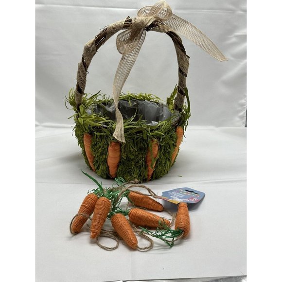 Carrot Easter Basket With Six Ft. of Extra Carrot Carland - Picture 6 of 6